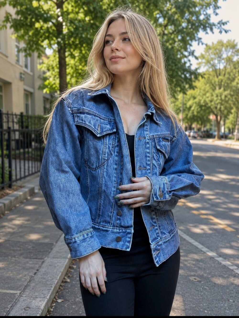 Puma Classic Blue Denim Jacket Large